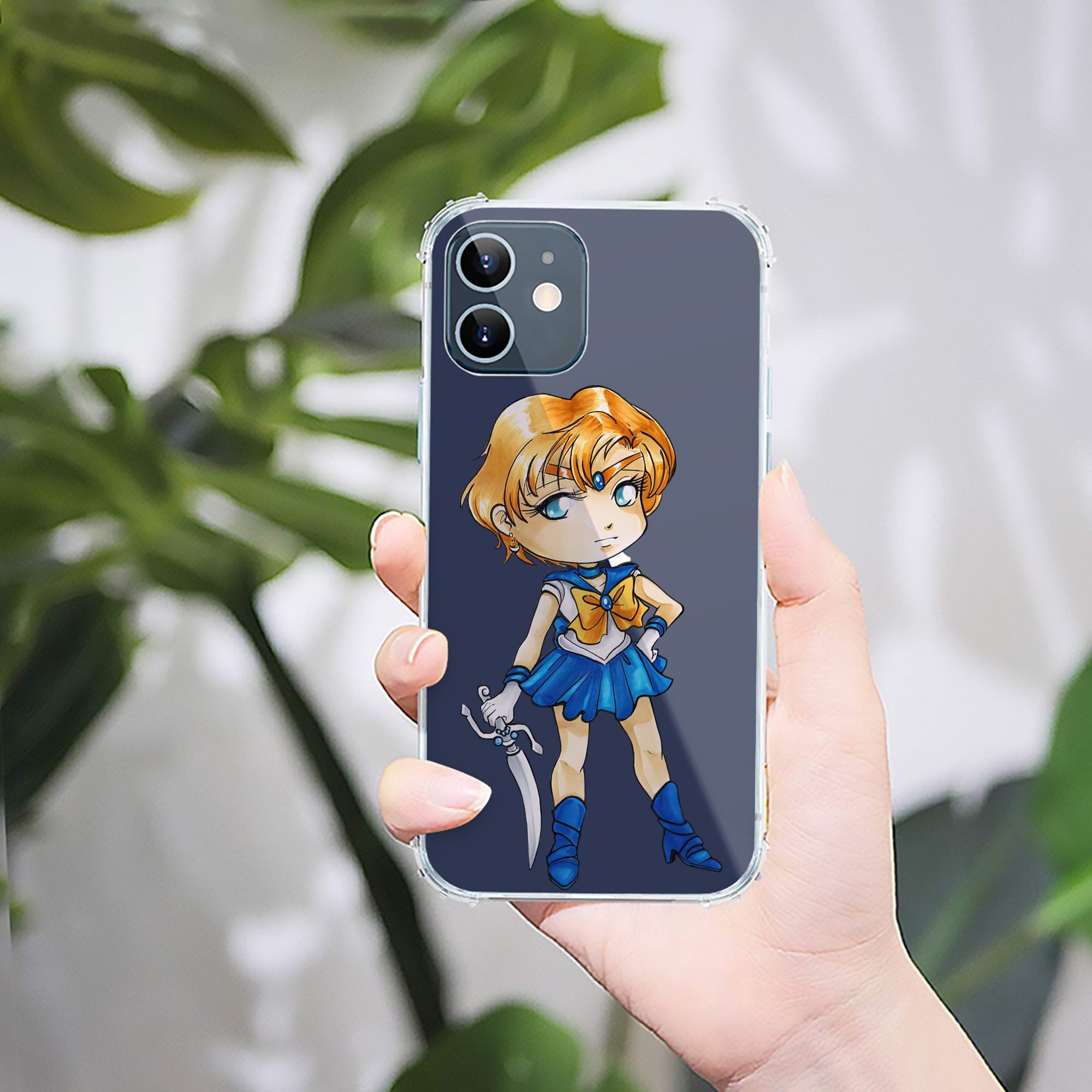 （画像用） 美少女戦士セーラームーン 天王はるか Sailor Moon Tenoh Haruka 【iPhone 12シリーズ対応】透明スマホケース（クリアソフトケース）